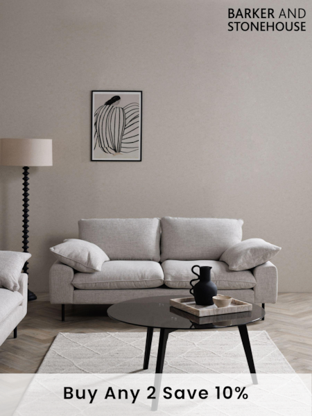Barker and Stonehouse Natural Titan Woven 2.5 Seater Sofa (B53253) | £1,115