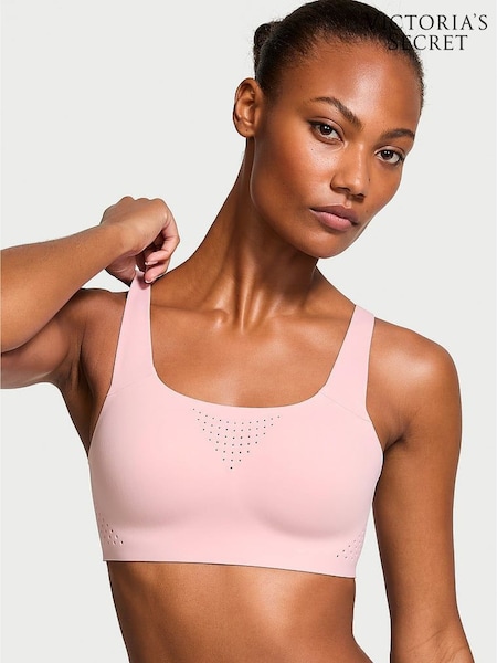 Victoria's Secret Chalk Rose Pink Back Close Featherweight Max High Support Sports Bra (B53608) | £45