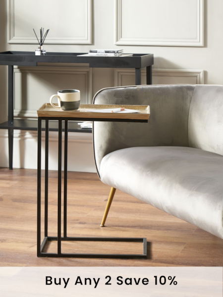Pacific Gold Franklin Cast Metal Supper Side Table (B53685) | £165