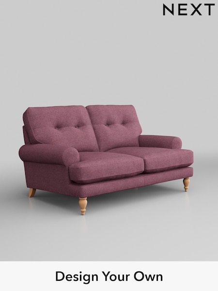 Tweedy Blend Easy Clean/Mid Mulberry Purple Erin Buttoned Back Deep Relaxed Sit (B53808) | £1,125