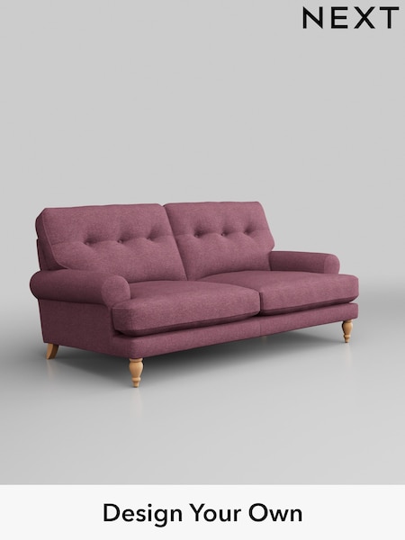 Tweedy Blend Easy Clean/Mid Mulberry Purple Erin Buttoned Back Deep Relaxed Sit (B53808) | £1,225
