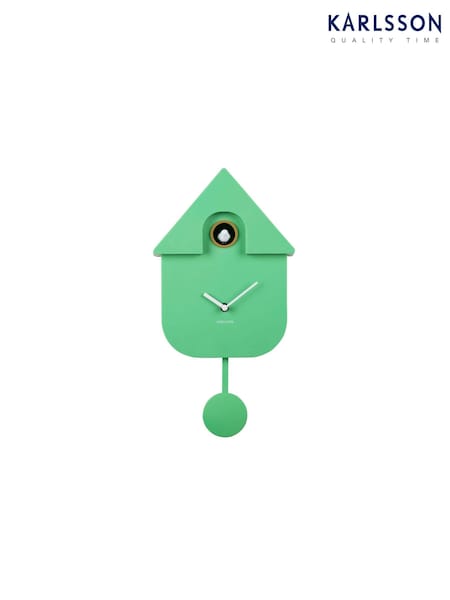 Karlsson Bright Green Modern Cuckoo ABS Wall Clock (B54120) | £77