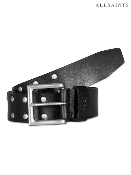 AllSaints 38Mm Studs Along Edge Black Belt (B54174) | £75