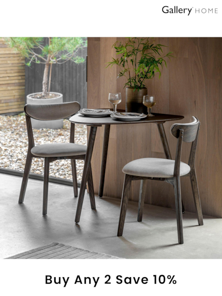 Gallery Home Dark Wood Temara Smoked Oak Style 3 Seater Dining Table (B54345) | £200