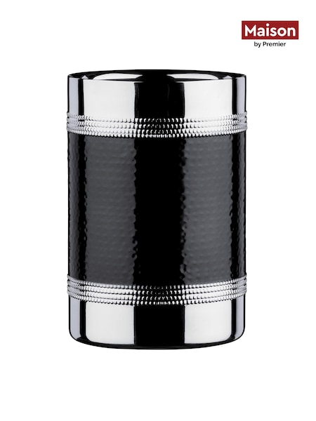 Maison by Premier Black Hammered Band Bottle Cooler (B54634) | £30