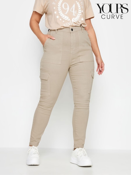 Yours Curve Natural Cargo AVA Jeans (B55634) | £34