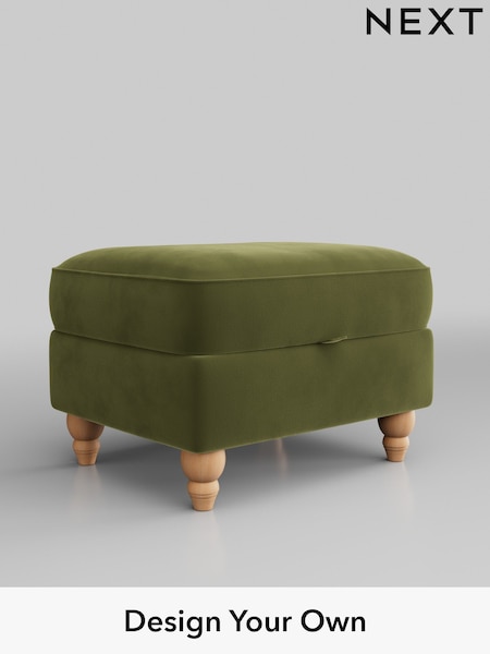Plush Velvet Easy Clean/Mid Olive Green Ashford (B55896) | £499