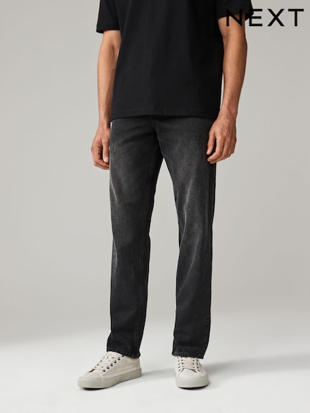 Black Washed Relaxed Fit 100% Cotton Authentic Jeans (B55994) | £20