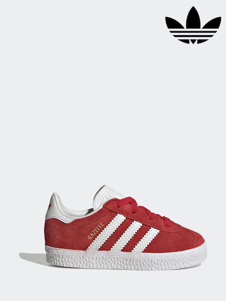 adidas Originals Red Gazelle Comfort Closure Elastic Trainers (B56275) | £40