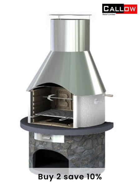 Callow Silver Rondo Steel Masonry BBQ Grill (B56474) | £1,100