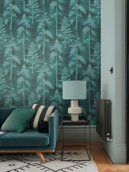 Graham & Brown Blue Norse Forrest Wallpaper Sample (B56645) | £1