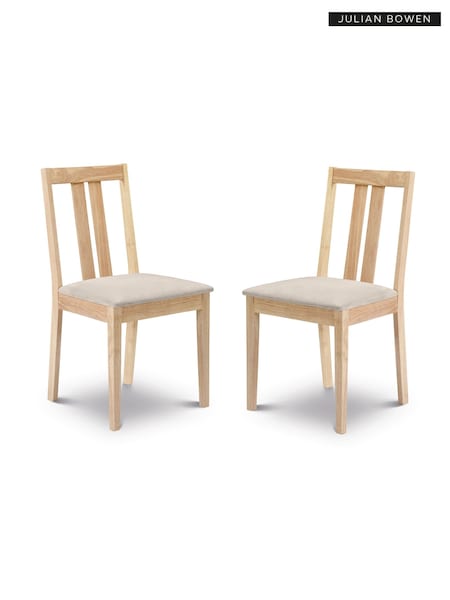 Julian Bowen Natural Rufford Chairs Set Of 2 (B56688) | £145