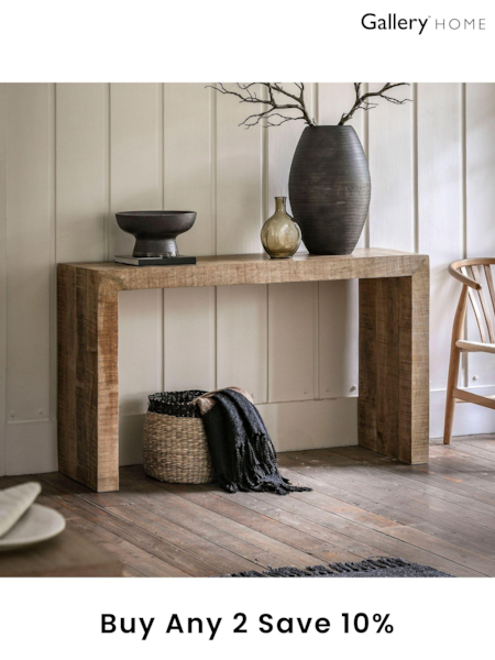 Gallery Home Natural Millom Console Table (B57623) | £779