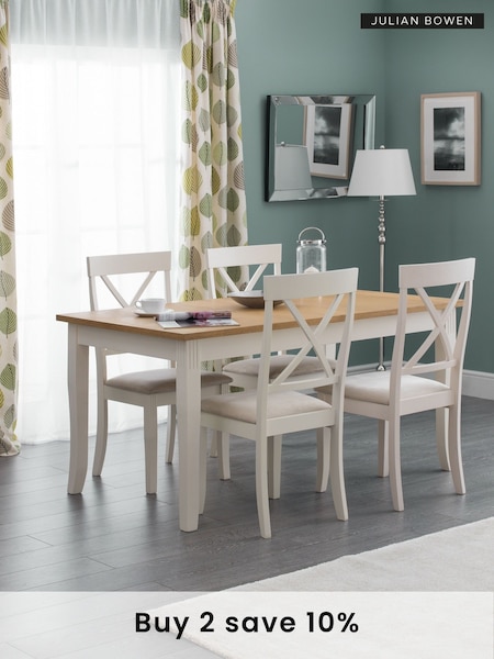 Julian Bowen Ivory Oak Davenport Dining Table (B57708) | £245