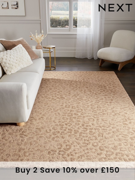 Natural Pamela Leopard Rug (B57722) | £95 - £365