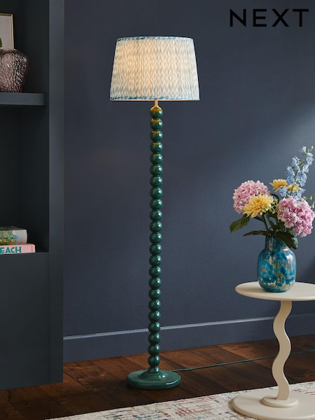 Green Bobbin Floor Lamp (B57737) | £125