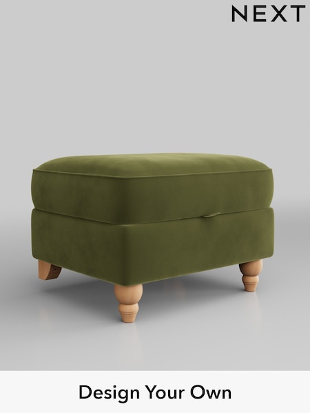 Plush Velvet Easy Clean/Mid Olive Green Ashford Highback (B57784) | £499