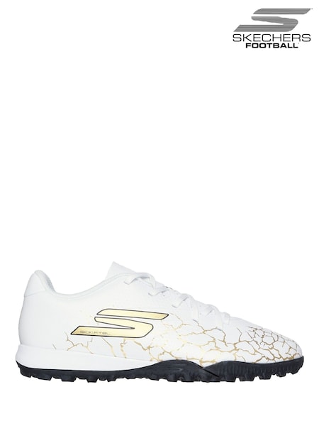Skechers White White / Gold  Older Kids Artificial Football Boots (B57870) | £44