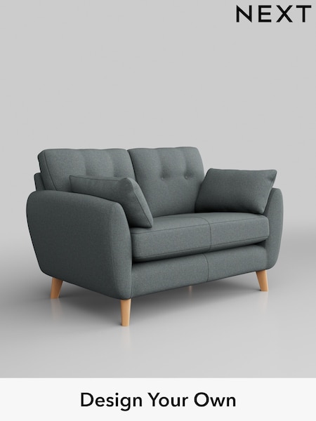 Tweedy Blend Easy Clean/Mid Slate Teal Green Wilson Buttoned Back (B57940) | £750