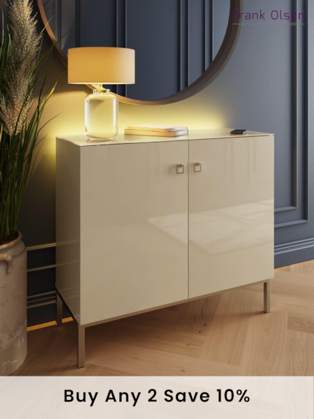 Frank Olsen Antique White Lyra Four Door SMART Sideboard (B58363) | £430