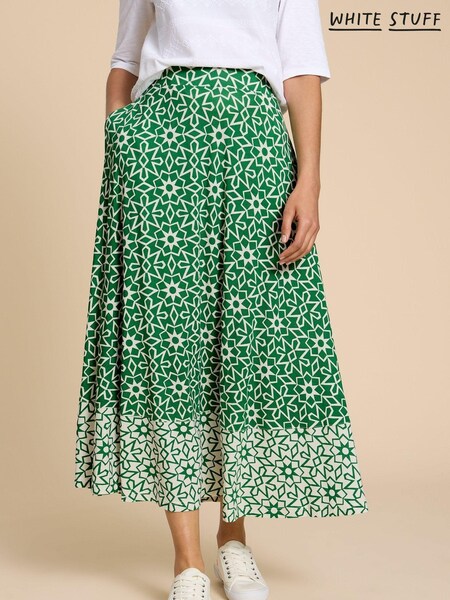 White Stuff Green Jada EcoVero™ Maxi Skirt (B58777) | £27