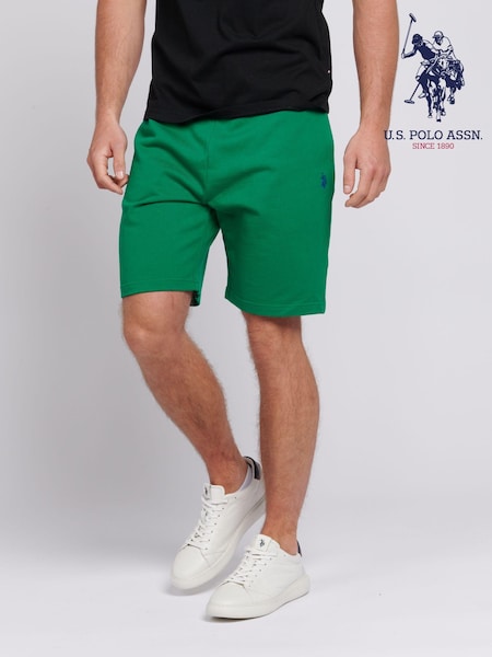 U.S. Polo Assn Green Mens Double Horsemen Sweat 100% Cotton Shorts (B58793) | £40