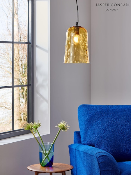 Jasper Conran London Amber Orange Glass Ceiling Light (B58876) | £99