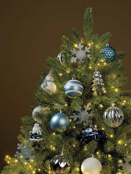 Decoris Blue Decoris 25 Piece Shatterproof Christmas Baubles (B59142) | £20
