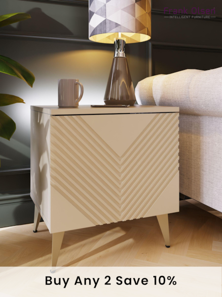 Frank Olsen Antique White AVA SMART Side Table (B59575) | £230