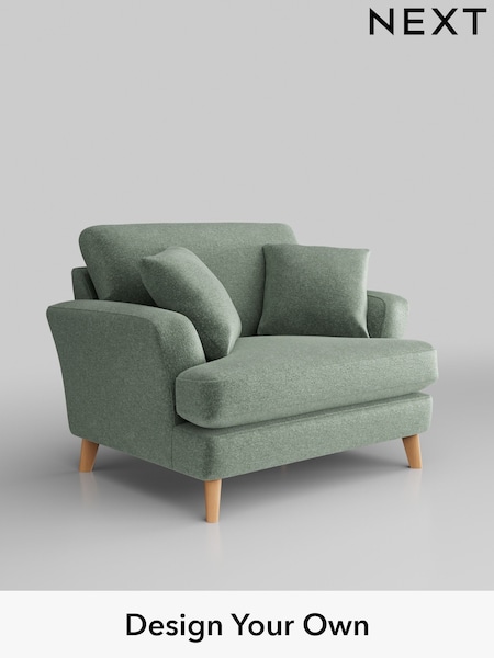 Plush Chenille/Mid Slate Teal Green Conway Relaxed Sit (B59798) | £975