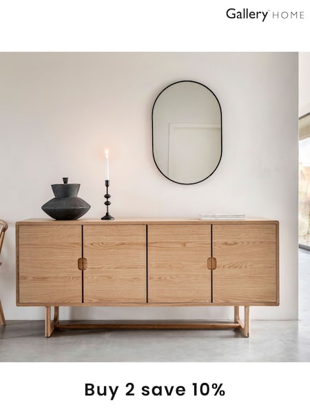 Gallery Home Natural Neston 4 Door Sideboard (B59935) | £1,106