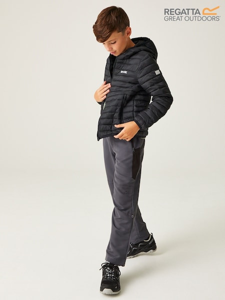 Regatta Black Kids Hooded Hillpack III Padded Jacket (B60293) | £17.50