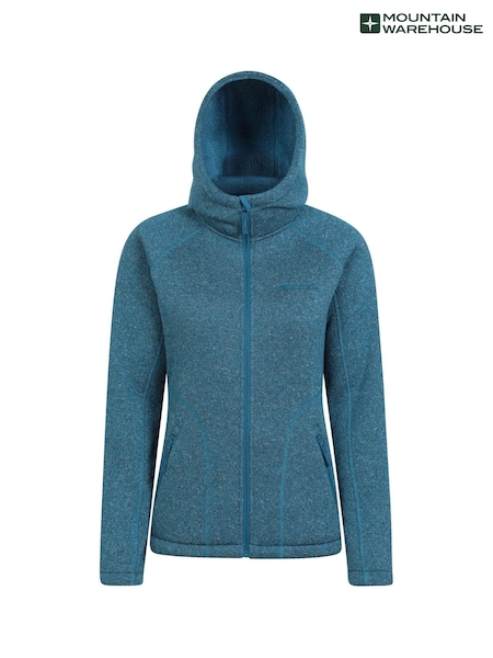 Mountain Warehouse Blue Womens Nevis Sherpa Lined Hoodie (B60367) | £56