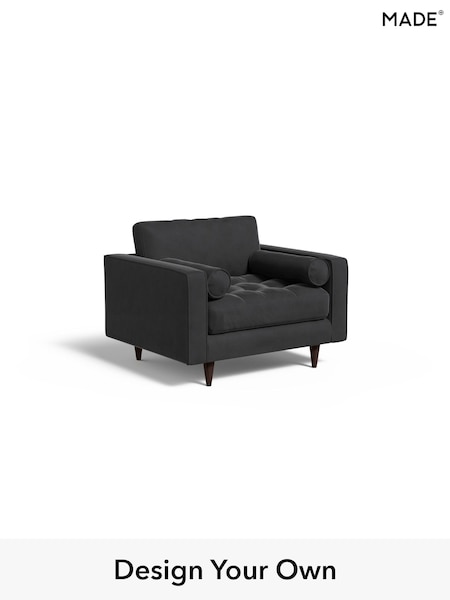 Matt Velvet Easy Clean/Charcoal Grey Scott By Made (B60604) | £799