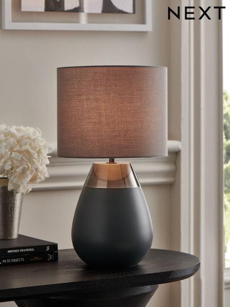 Charcoal Grey Kit Touch Table Lamp (B60623) | £35
