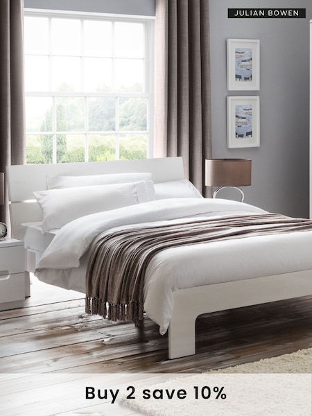 Julian Bowen White Manhattan Bed (B61182) | £350 - £410