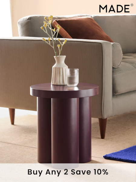 MADE.COM Maroon Red Lacey Side Table (B61399) | £159