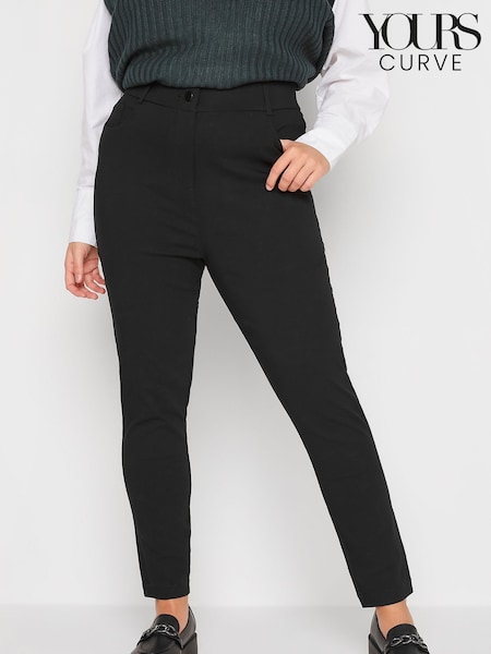 Yours Curve Black Bengaline Trousers (B61577) | £29