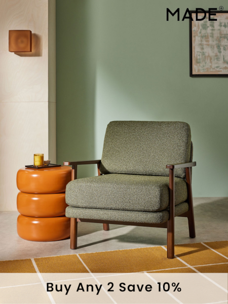 MADE.COM Forrest Green Pax Boucle Lars Accent Chair (B61846) | £375