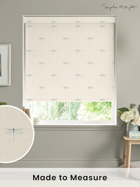 Sophie Allport Teal Blue Vector Dragonfly Made to Measure Roller Blinds (B62197) | £58