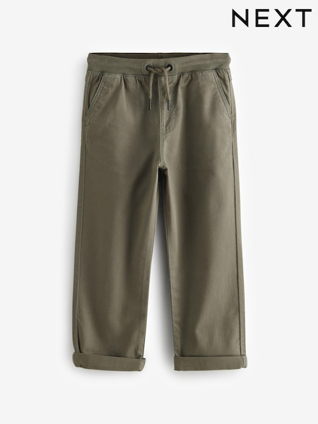 Khaki Green Wide Fit Rib Waist Pull-On Trousers (3-16yrs) (B62211) | £14 - £19