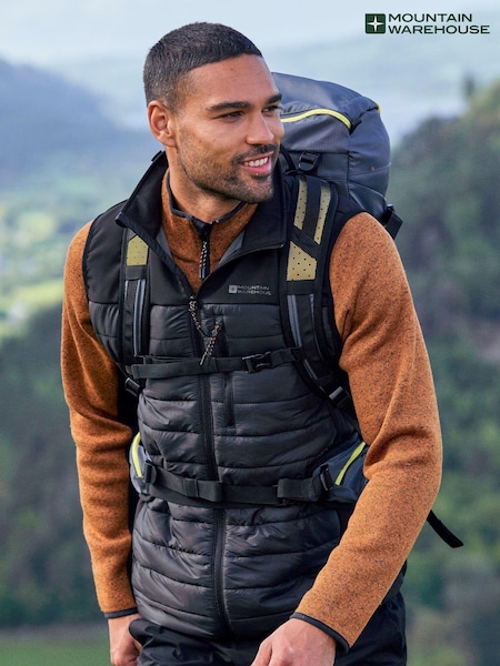 Mountain Warehouse Black Mens Turbine Padded Gilet (B62332) | £48