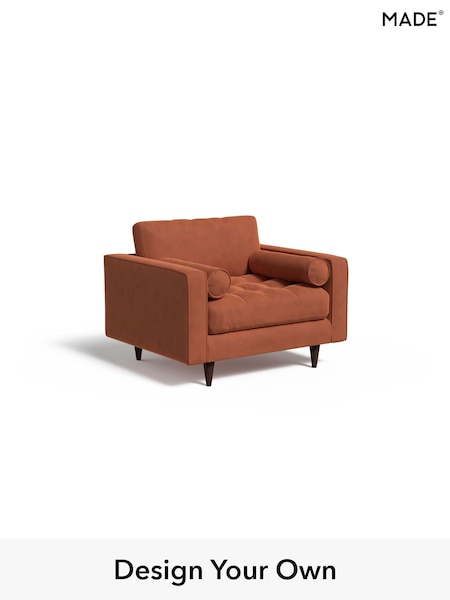 Matt Velvet Easy Clean/Burnt Orange Scott By Made (B62364) | £799