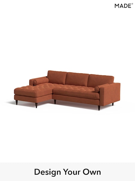 Matt Velvet Easy Clean/Burnt Orange Scott By Made (B62364) | £1,775