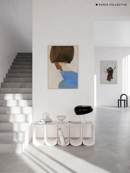 Paper Collective The Blue Cape Framed Wall Art Print in Natural Oak Frame (B62408) | £70 - £110