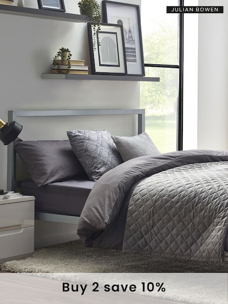 Julian Bowen Silver Soto Metal Bed (B62672) | £190 - £235
