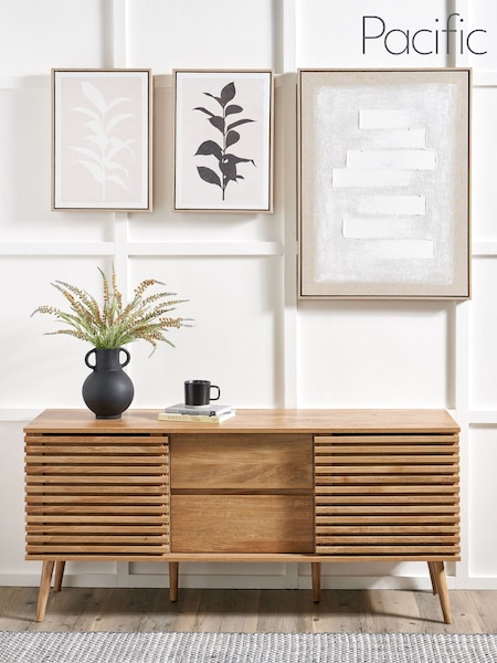 Pacific Natural Larvik Wood 2 Door 2 Drawer Sideboard (B62742) | £275