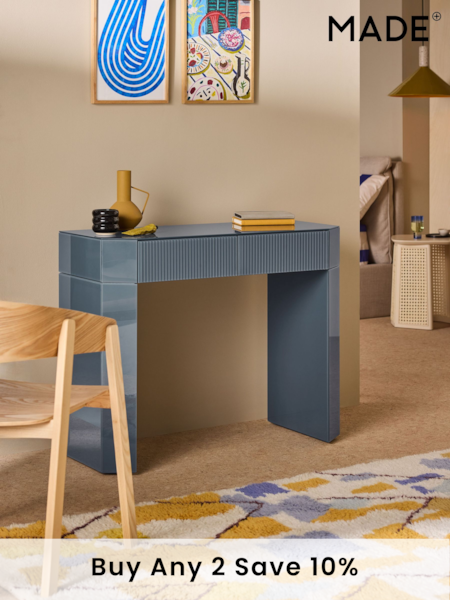 MADE.COM Blue Glass Eleni Dressing Table (B62756) | £499