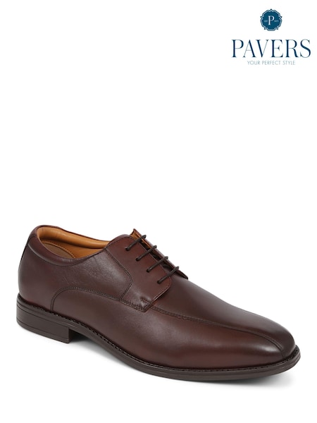Pavers Smart Leather Lace-Up Brown Shoes (B63061) | £60