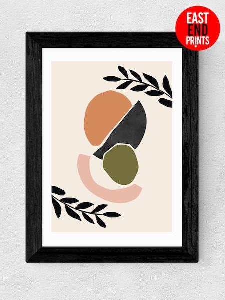 East End Prints Black Cut Out Shapes Framed Art Print (B63079) | £50 - £130
